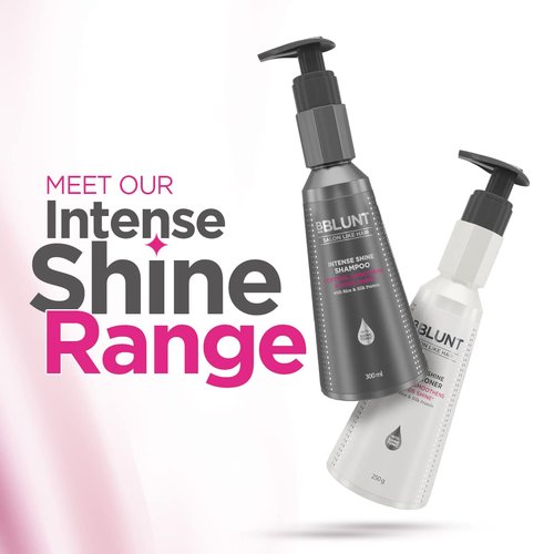 BBLUNT Intense Shine Shampoo - Enriched with Shine Tonic & Silk Protein | Softens & Hydrates | 10.14 Fl Oz (300ml)