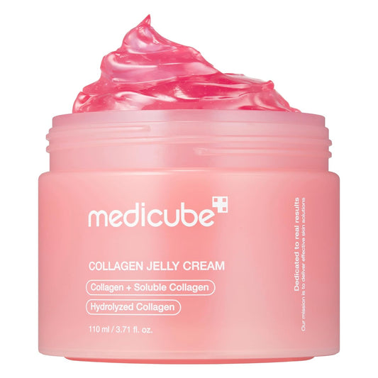 medicube Jelly Cream with Collagen, Niacinamide | Freeze-Dried Hydrolyzed Collagen for Skin Barrier Hydration & 24H Glow | Plumper, Firmer looking skin | 3.71 fl.oz