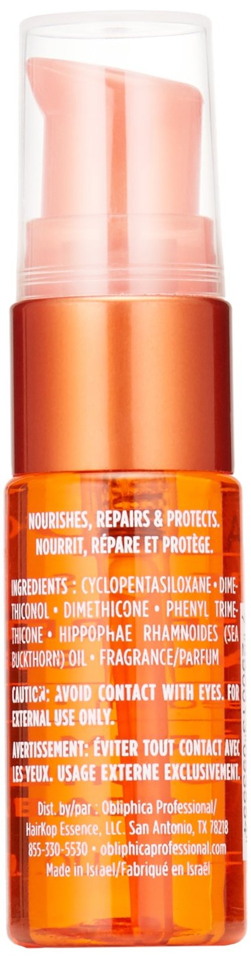 Obliphica Seaberry Leave-In Hair Serum - Nourishing Formula for Frizz-Free, Healthy Hair - 0.5 Fl Oz