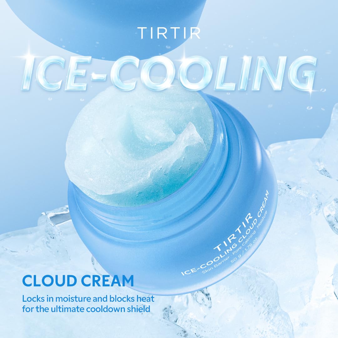 TIRTIR Ice-Cooling Cloud Cream - Instant Cool Down Firming Face Moisturizer | Korean Skincare (1.76 Fl Oz)