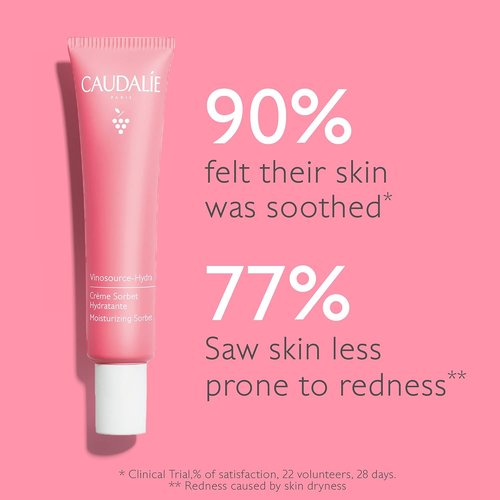 Caudalie Vinosource Hydra Moisturizing Sorbet - Lightweight Soothing Moisturizer for Sensitive Skin | 1.3 Ounce