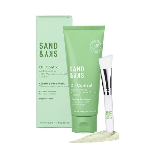 Sand & Sky Blemish Clearing Clay Face Mask - Oil Control with Salicylic Acid & Niacinamide | Minimizes Redness & Tightens Pores