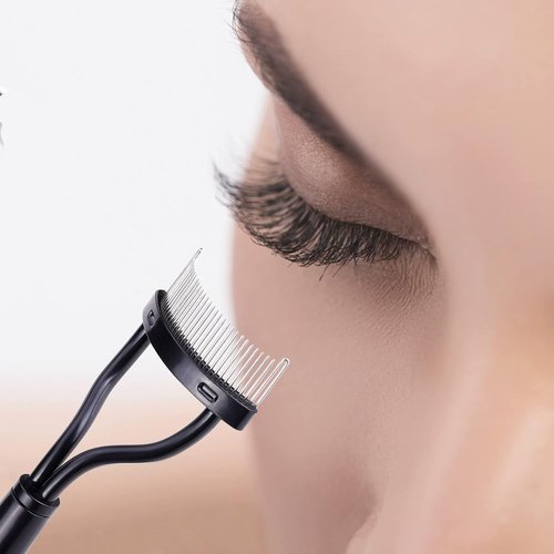 MSQ Eyelash Comb - Arc Designed Mascara Applicator & Eyelash Separator Tool - Black (1PCS)