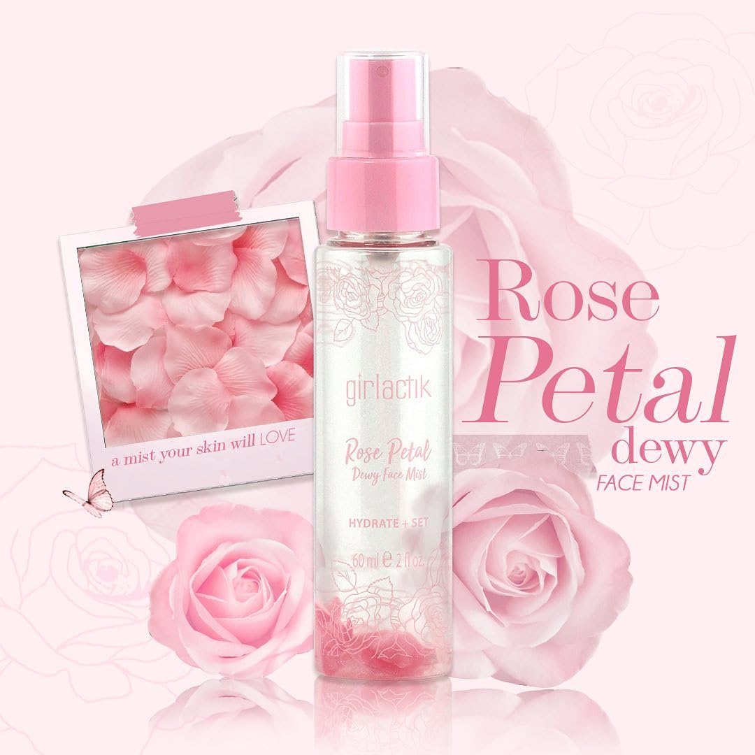Skiennix Rose Petal Dewy Face Mist - Hydrating & Refreshing Facial Spray | 4 oz