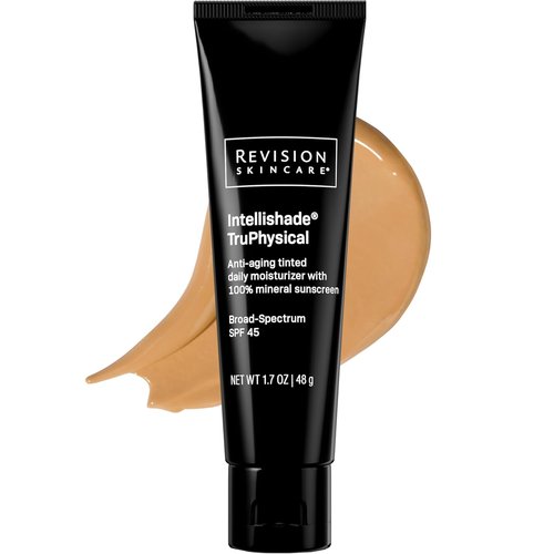Revision Skincare Intellishade® TruPhysical SPF 45 - 100% Mineral Tinted Sunscreen & Anti-Aging Moisturizer for Sensitive Skin, 1.7 oz