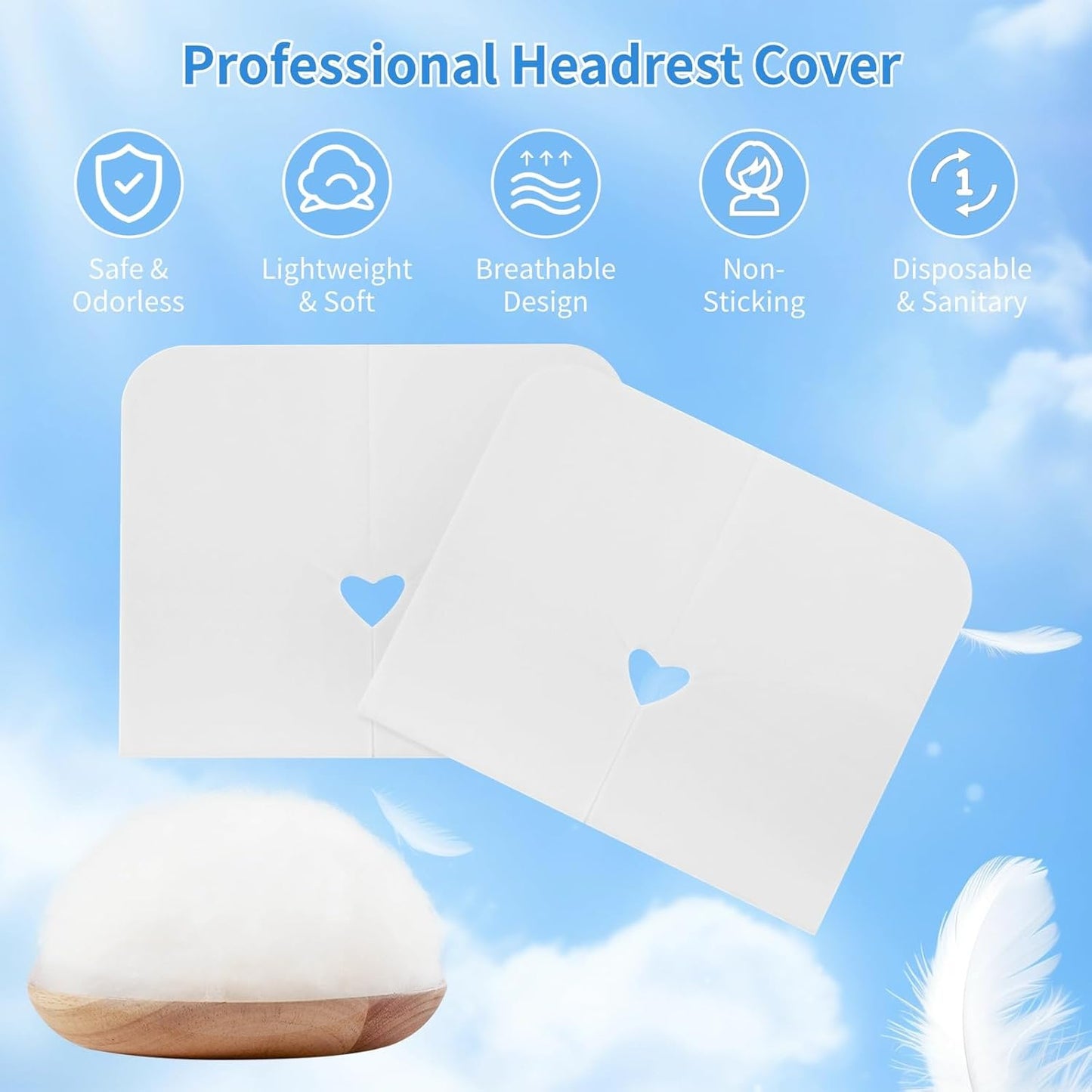 Skiennix Disposable Face Cradle Covers - 300PCS Massage Table Headrest Cushions for Salons