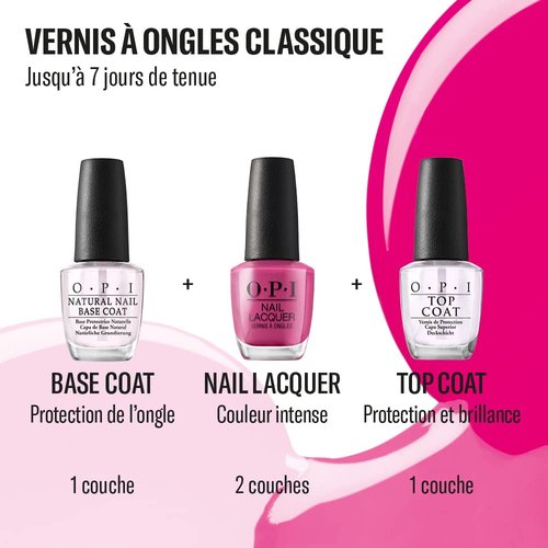 OPI Nail Polish | Top & Base Coat for High-Gloss Shine | 0.5 Fl Oz, Natural Finish