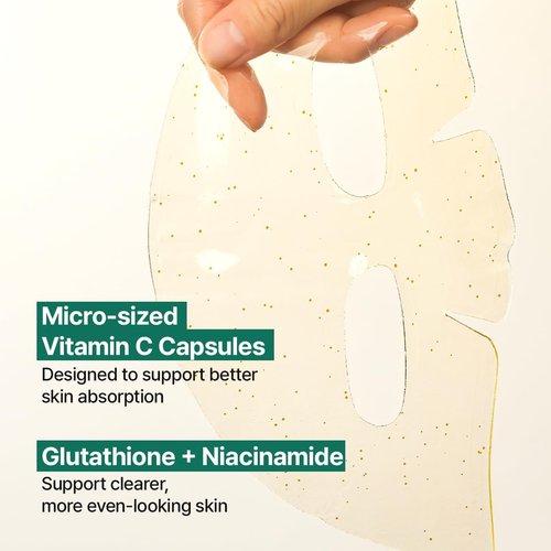 Goodal Green Tangerine Vita C Gel Mask - Deep Moisturizing Hydrogel Essence for Radiant Skin | 5 Pack