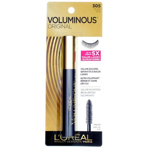 L’Oreal Paris Voluminous Original Mascara - Intense Black #305 for Bold, Dramatic Lashes