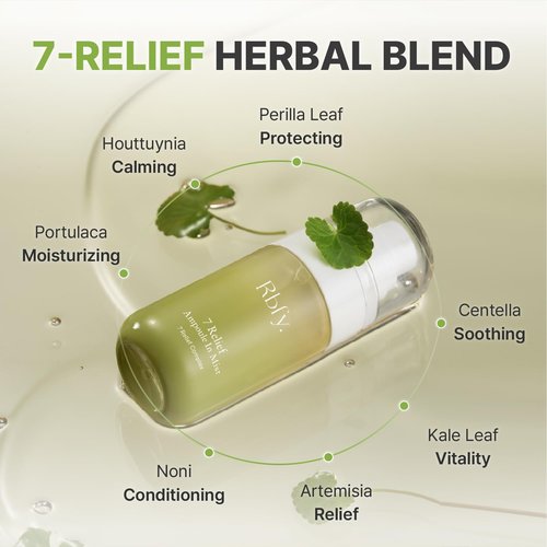 Rbfy. 7 Relief Ampoule In Mist – Calming & Hydrating Face Spray with 7 Herbal Blend and Panthenol for On-the-Go Refresh and Glowing Skin, Even Over Makeup | Vegan Korean Skincare (1.69 fl. oz)