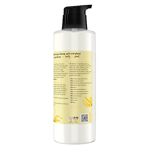 Love Beauty and Planet Coconut Oil & Ylang Hope and Repair Sulfate-Free Shampoo for Split Ends, Dry & Damaged Hair, Paraben, Silicone, Dye, Cruelty, Phthalate-Free, 32.3 oz