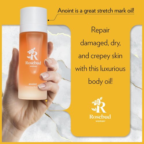 Rosebud Woman Anoint All-Body Oil - Lightweight Natural Moisturizer for Scars & Stretch Marks | 100 ML
