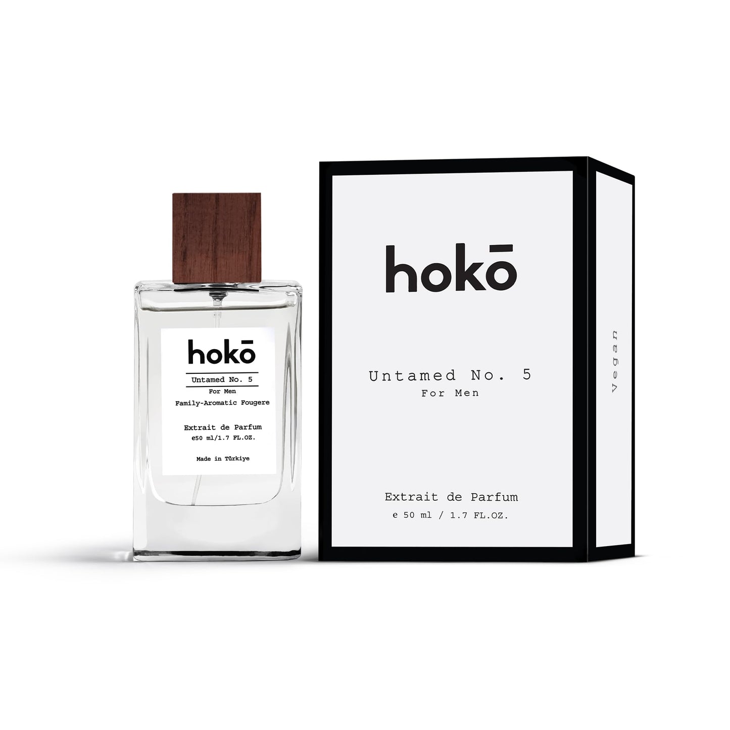 HOKO Untamed No. 5, inspired by Sauvage For Men Extrait de Parfum Cologne For Men Size 1.7Oz/50ml, Vegan, Paraben Free