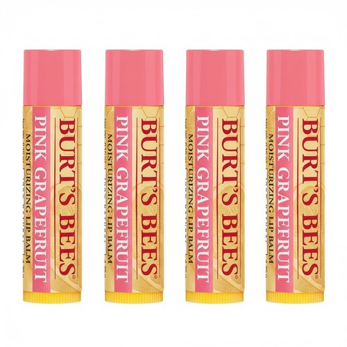 Burt's Bees Pink Grapefruit Lip Balm - 100% Natural Moisturizer | 0.15 Ounce Size