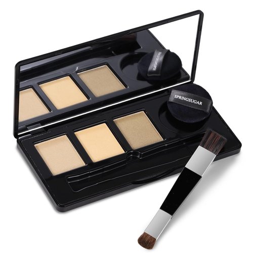 Root Touch Up Hair Color | 3 Color Blendable Powder for Gray Coverage & Thinning Edges - Blonde, 48H Sweat Resistant