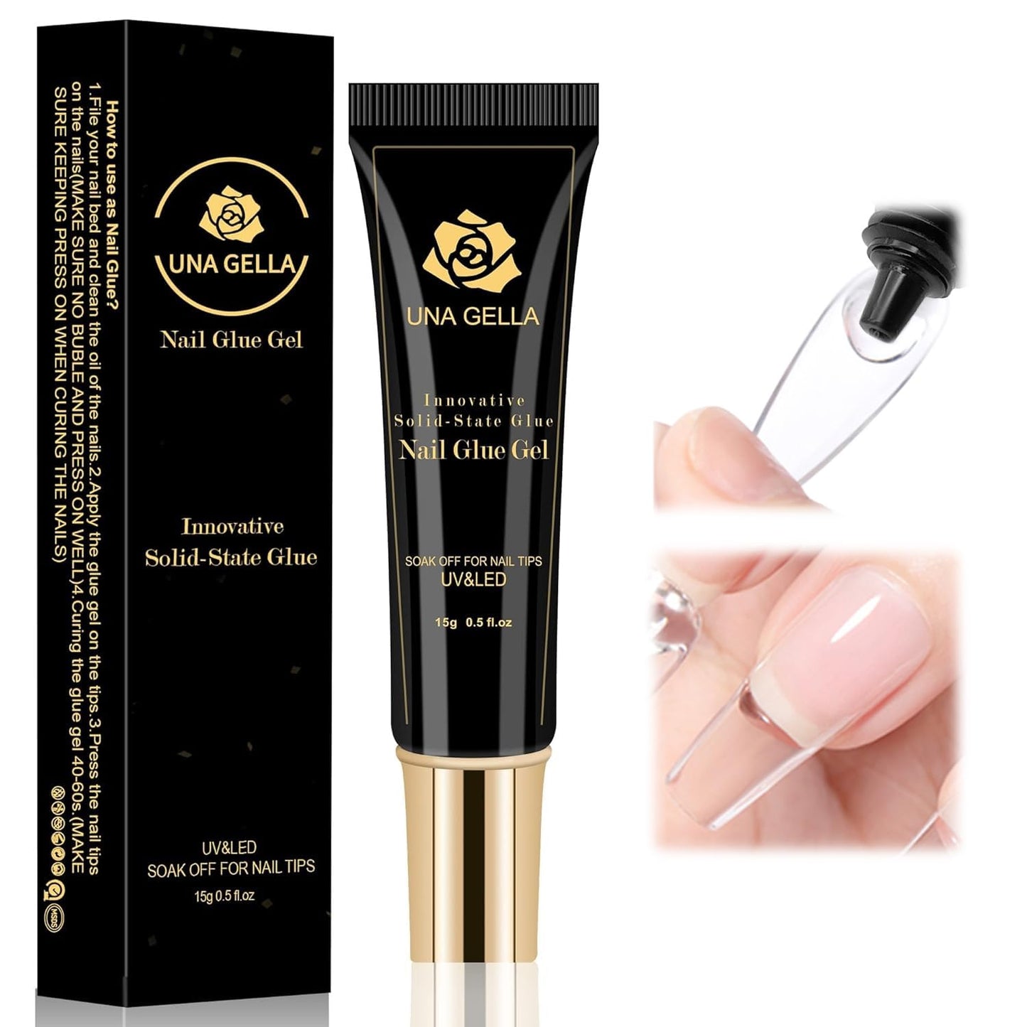 UNA GELLA GEL NAIL TIPS FOR ACRYLIC NAIL TIPS SOFT GEL TIPS