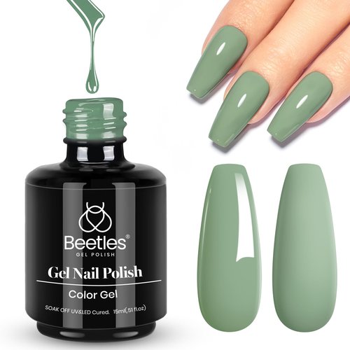 Beetles 1PCS 15ml White Gel Nail Polish and 1PCS 15ml Green Gel Nail Polish