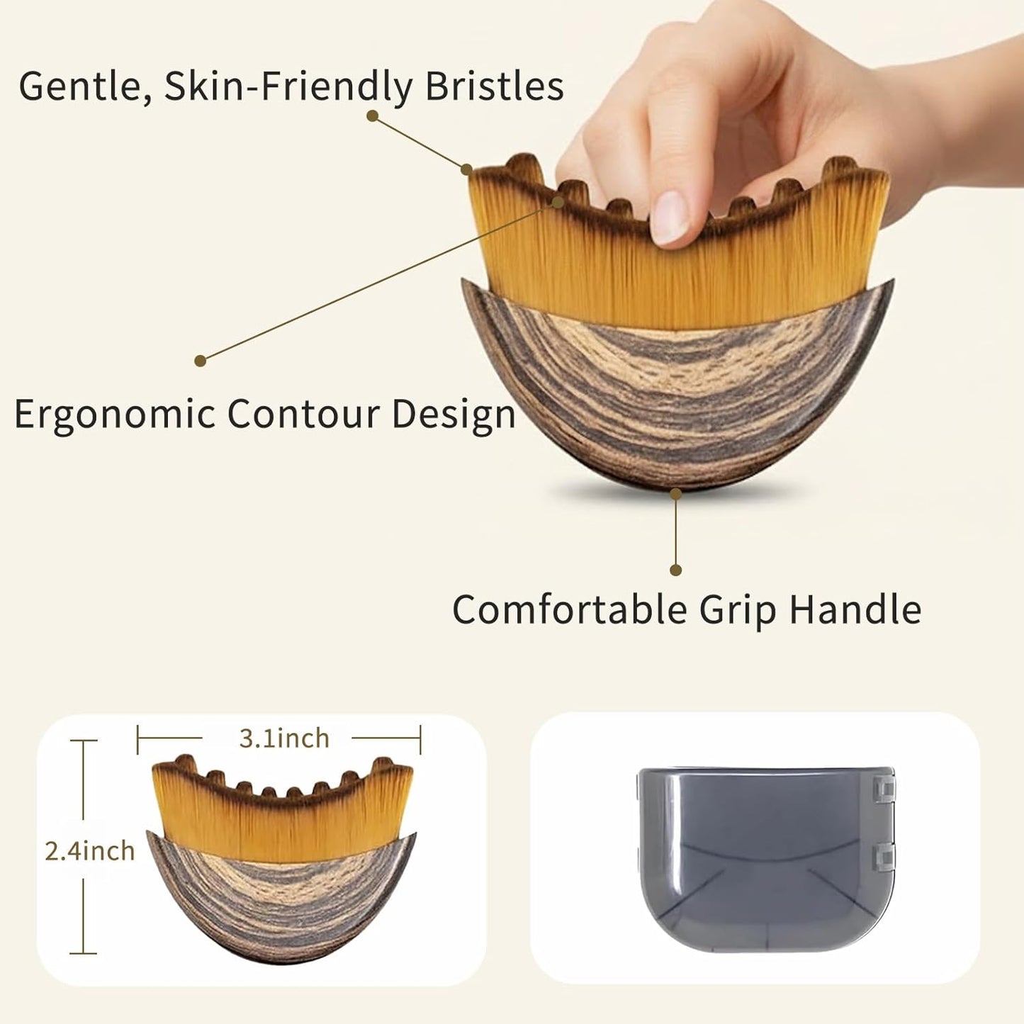 Skiennix Lymphatic Drainage Face Brush Set - Gentle Sculpting for Jawline & Cheeks | Ergonomic Design