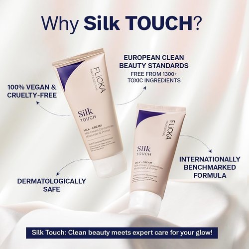 FLi.CKA Silk Touch 3-in-1 Moisturizer & Primer - Hydrating, Lightweight Formula for All Skin Types | 60g