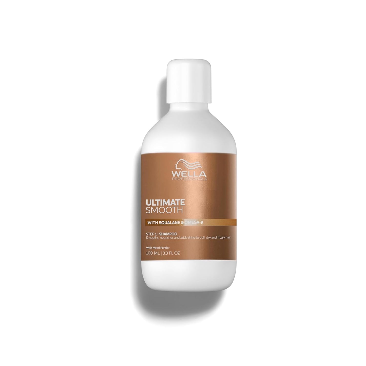 Wella Professionals Ultimate Smooth Shampoo - Shine & Smoothness for Dry, Dull Hair | Color Safe with Squalane & Omega 9