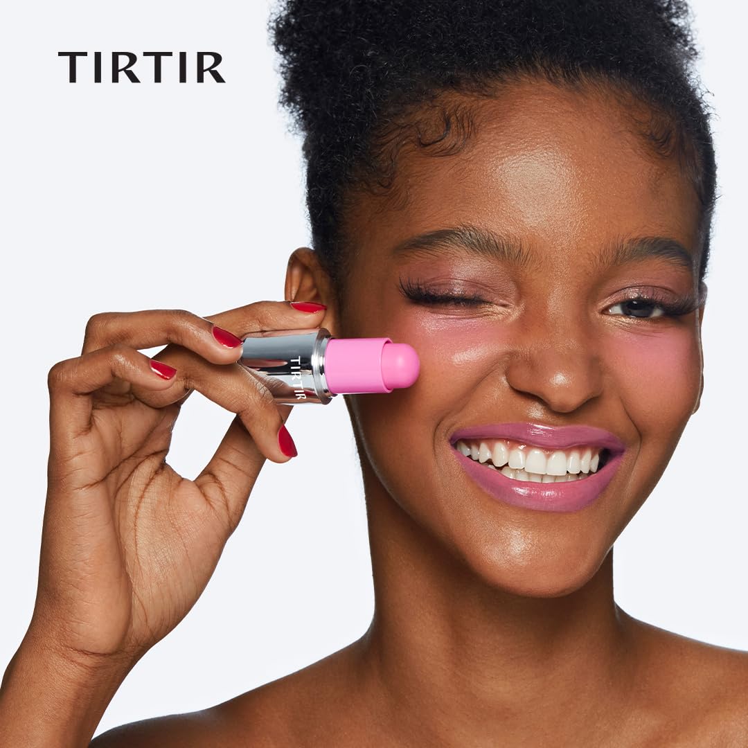 TIRTIR Mood Glider Lip & Blush Stick - Multi-Use Creamy Formula for Natural Glow | Color #02 Rose Drizzle, 0.13 Oz