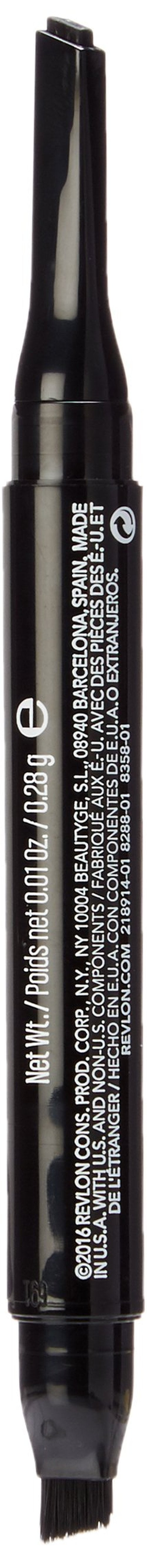 Revlon Pencil Eyeliner, ColorStay 2-in-1 Eye Makeup,Waterproof, Longwearing with Smudge Brush, Angled Kajal Eyeliner, 101 Onyx, 0.01 Oz