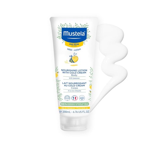 Mustela Baby Nourishing Lotion - Daily Moisturizer for Dry Skin with Avocado & Cold Cream - 6.76 fl. oz.