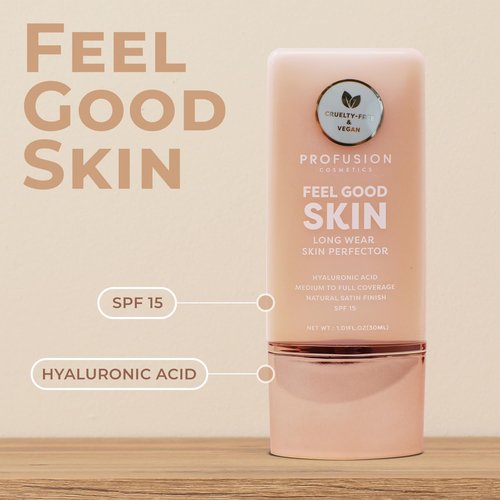 Profusion Cosmetics Liquid Foundation - Lightweight, Breathable Formula for Flawless Radiance | Vegan & Cruelty-Free - Fair 3