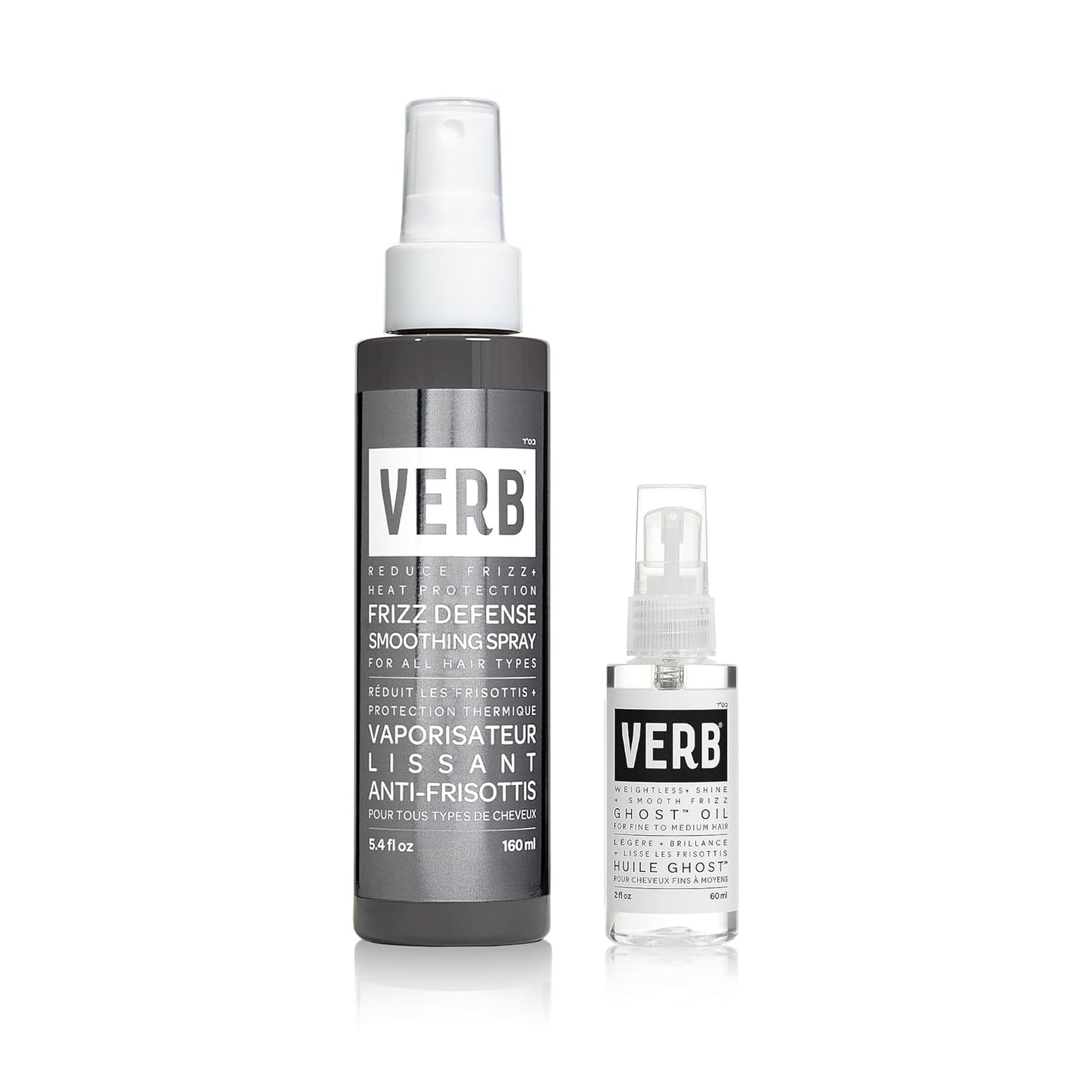 VERB Frizz Defense Smoothing Spray – Anti-Frizz Shield + Heat Protection for Sleek Blowouts – No Parabens, Gluten, or Harmful Sulfates – All Hair Types