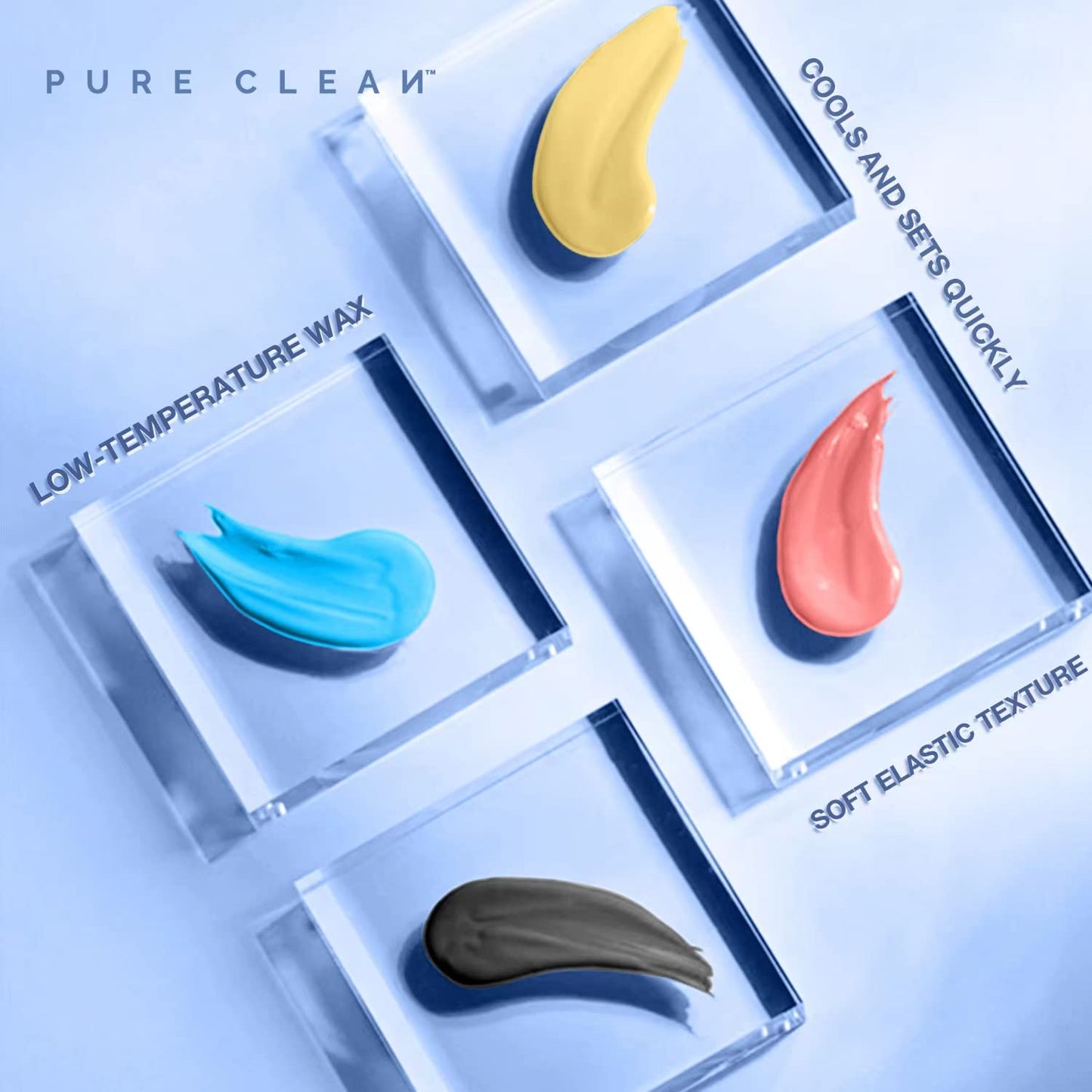 PURECLEAN Waxing kit, Hair Removal Home Wax Warmer, Hard Wax Kit with 4 Formula Hard Wax Beads for Full Body, Legs, Face, Eyebrows, Bikini Women Men At Home Waxing