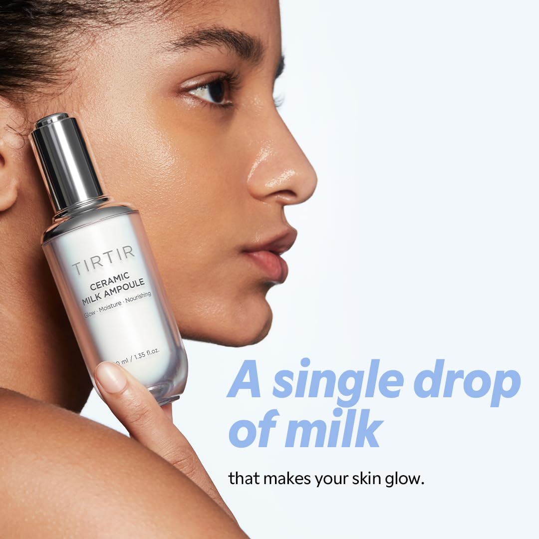TIRTIR Ceramic Milk Ampoule - Nourishing Hydration for Radiant Skin | 1.35 Fl Oz