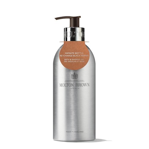 Molton Brown Re-Charge Black Pepper Body Wash - 13.5 Fl. Oz. Refill for Invigorating Cleanliness
