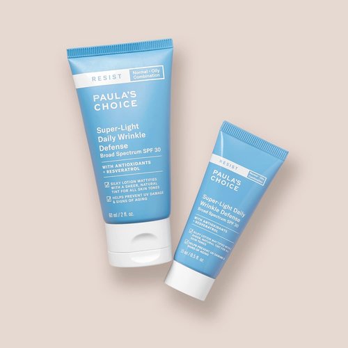 Paula's Choice RESIST Super-Light Daily Wrinkle Defense SPF 30 - Matte Tinted Moisturizer Duo | UVA & UVB Protection for Oily Skin