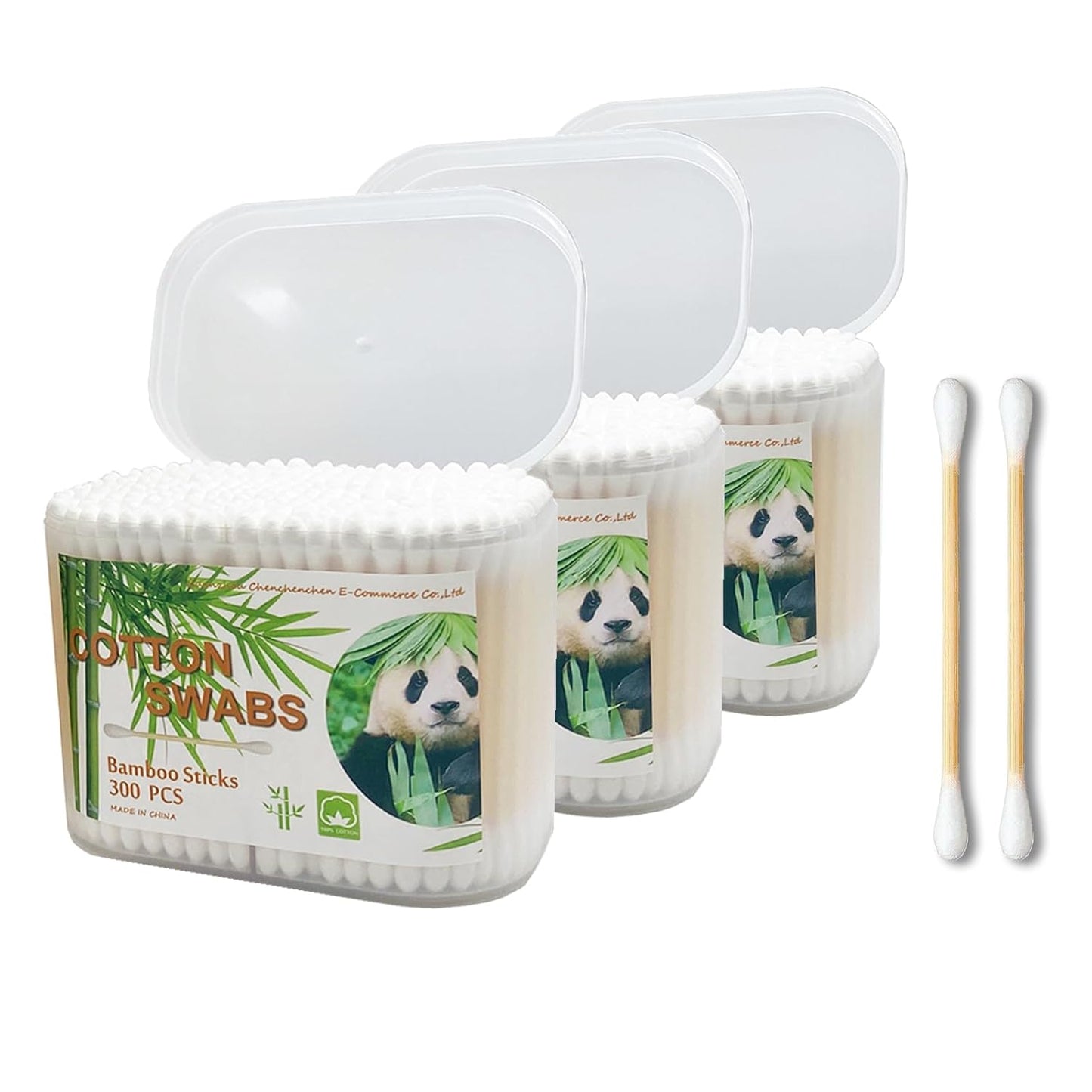 Skiennix Bamboo Cotton Swabs - 900 Biodegradable Wooden Buds for Eco-Friendly Use