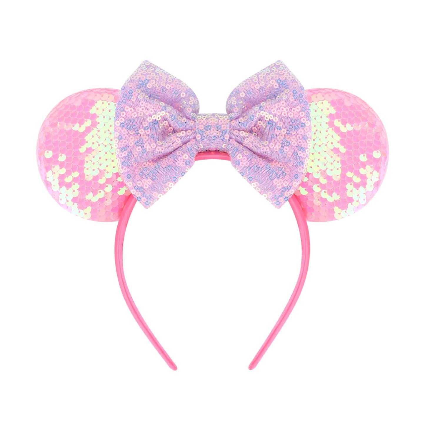 AQOKKA 1 Pcs Mouse Ears Headbands with Bow for Birthday Party, Hair Hoop Party Decoration Cosplay Costume Hair Accessories for Women & Girls