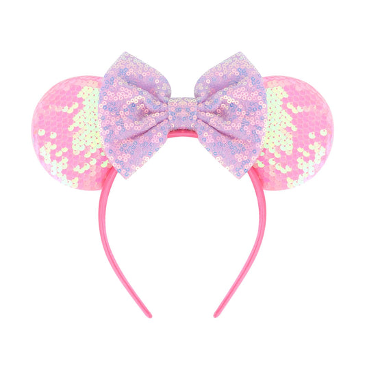 AQOKKA 1 Pcs Mouse Ears Headbands with Bow for Birthday Party, Hair Hoop Party Decoration Cosplay Costume Hair Accessories for Women & Girls