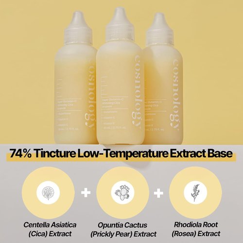 COSNOLOGY K-Beauty Ampoule - Niacinamide, Vitamin C & E for Dark Spots | Hydrating Anti-Aging Serum, 2.7fl.oz (80ml)