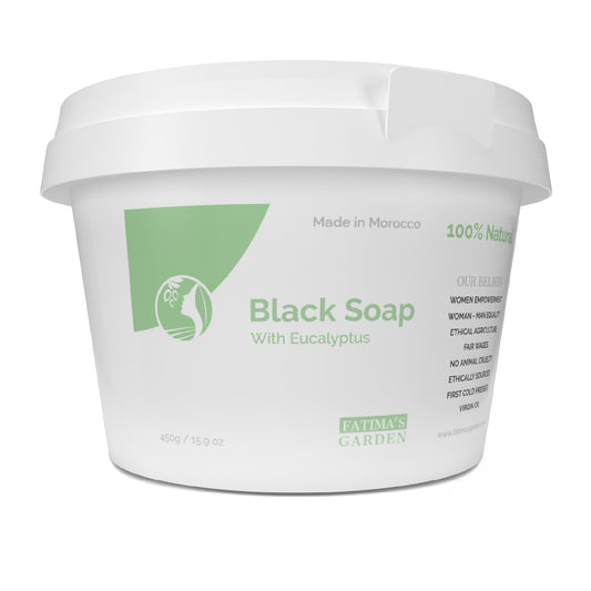 Fatima's Garden Eucalyptus Black Soap - Purifying Cleanser, 450g