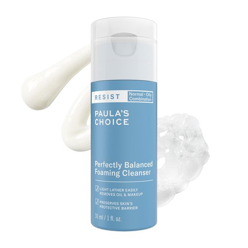 Paula's Choice RESIST Perfectly Balanced Foaming Facial Cleanser, Face Cleanser with Hyaluronic Acid & Aloe, Anti-Aging Face Wash, Large Pores & Oily Skin, Fragrance-Free