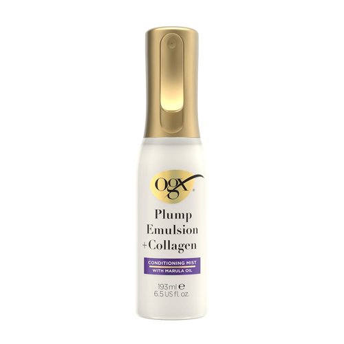 OGX Plump Emulsion Hair Mist - Volumizing Conditioning Spray with Collagen & Marula Oil, 6.5 fl. oz