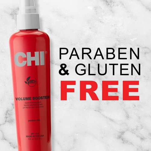 CHI Volume Booster Liquid Bodifying Glaze - Flexible Hold for Thicker-Looking Hair | 8 Oz, Sulfate & Paraben-Free