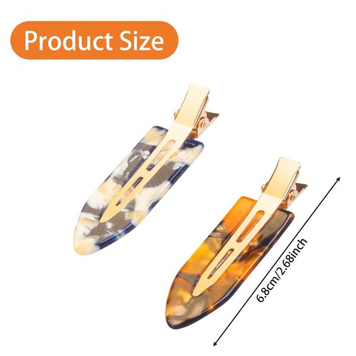 Gingbiss No Bend Hair Clips - 10 Pcs No Crease Styling Clips with Storage Box | 2.7" for Bangs & Waves