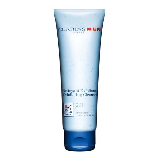 CLARINS Men Exfoliator Cleanser - Deep Cleansing Face Wash with Salicylic Acid | 4.4 Ounces for All Skin Types
