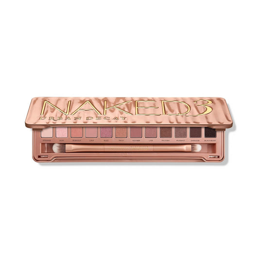 Urban Decay Naked 3 Eyeshadow Palette - 12 Soft Pink & Neutral Shades for Natural Glam Makeup