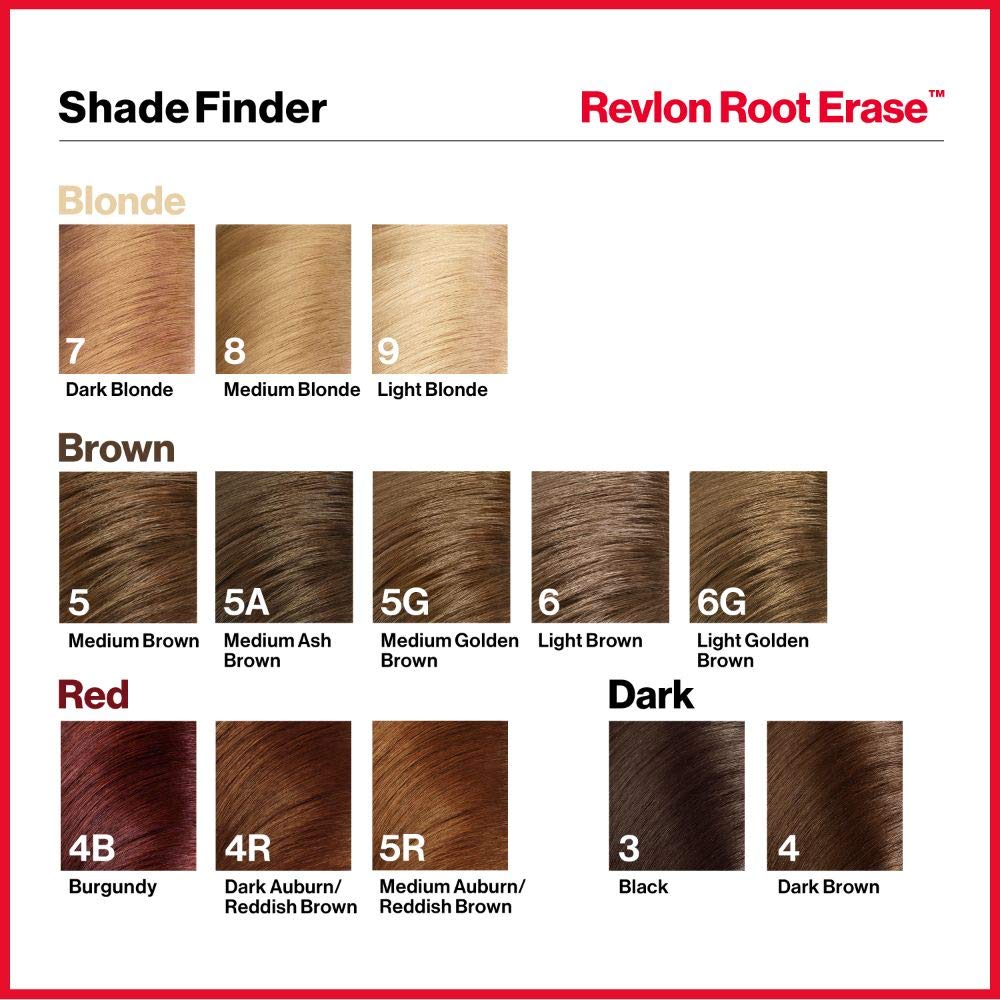 Revlon Permanent Hair Color, Permanent Hair Dye, At-Home Root Erase with Applicator Brush for Multiple Use, 100% Gray Coverage, Light Golden Brown (6G), 3.2 Fl Oz