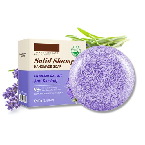 Grospe Lavender Essential Oil Shampoo Bar - Deep Cleansing & Moisturizing | Relieves Itching & Dandruff