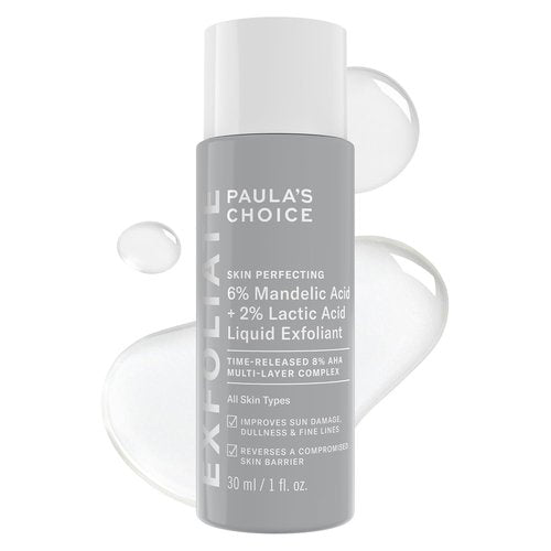 Paula’s Choice AHA Exfoliant - 6% Mandelic Acid & 2% Lactic Acid for Radiant, Smooth Skin | Fragrance-Free