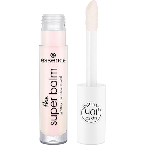 Essence Super Balm Glossy Lip Treatment - 10 Hour Hydrating Lip Balm with Shea Butter & Vitamin E | Vegan & Cruelty Free