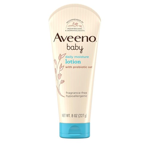 Aveeno Baby Daily Moisture Lotion - Hypoallergenic & Fragrance-Free for Sensitive Skin | 8 fl. oz