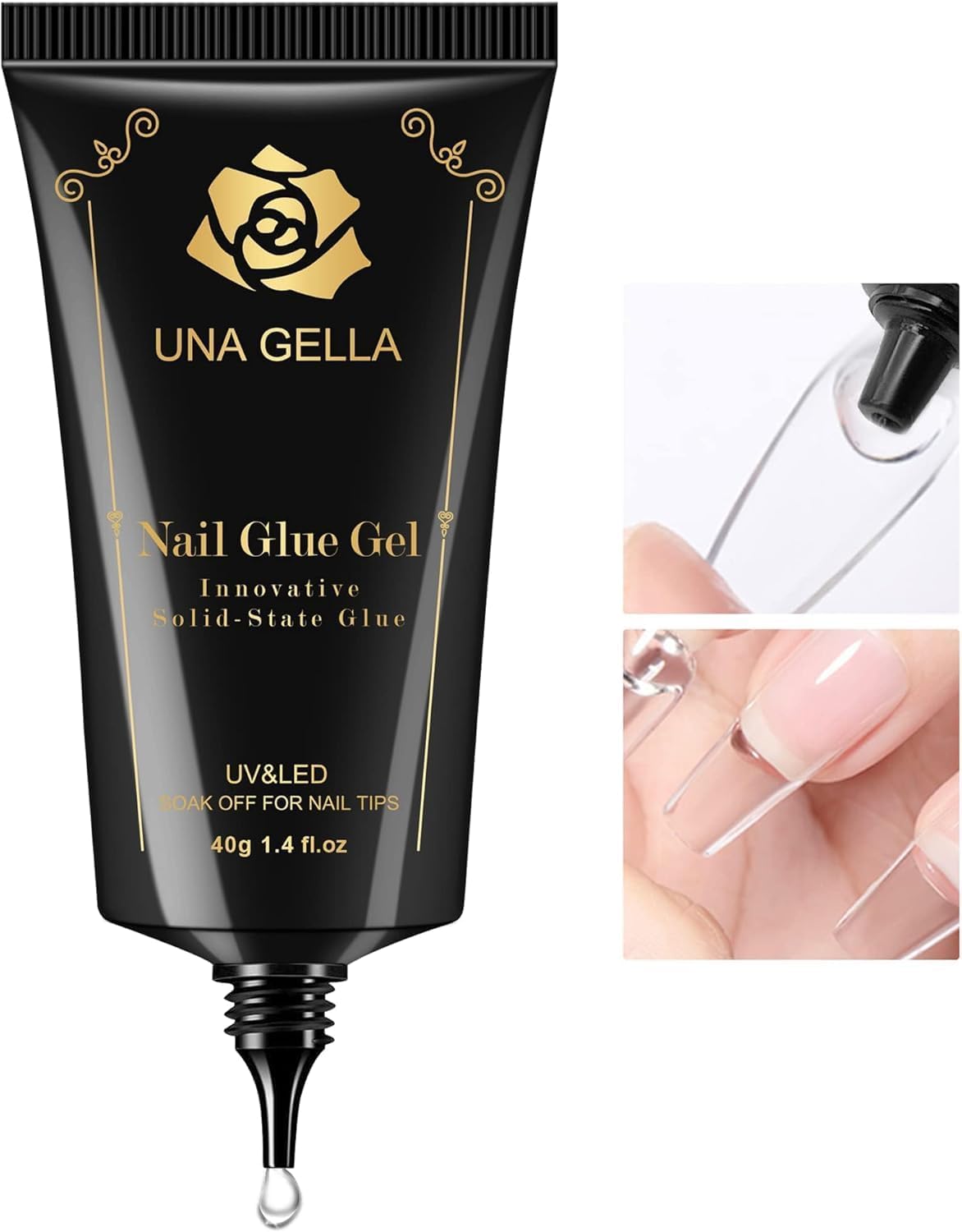 UNA GELLA Nail Tips 504pcs Full Cover Half Matte Fake Nails